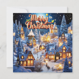 Vinter Wonderland of Happity jul Card Anteckningskort