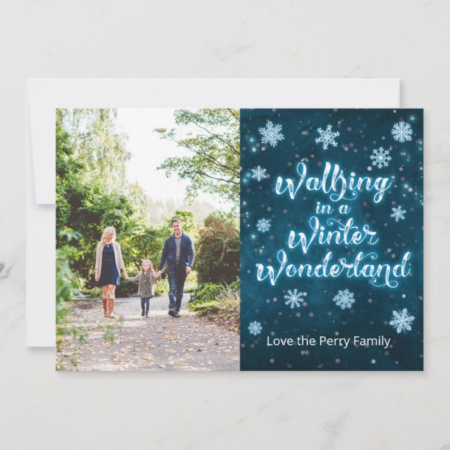 Vinter Wonderland - Photo jul Card (Framsida)