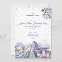 Vinter Wonderland Quinceañera-inbjudan