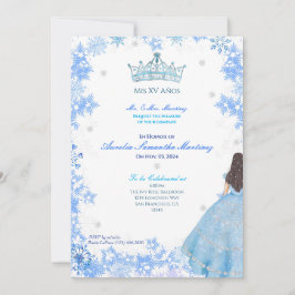 Vinter Wonderland Quinceañera-inbjudan Inbjudningar