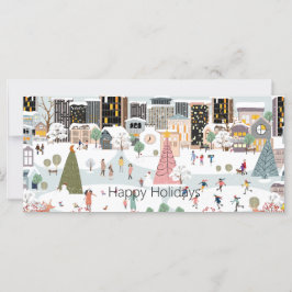 Vinter Wonderland Scene Two Photo Flat Card