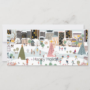 Vinter Wonderland Scene Two Photo Flat Card