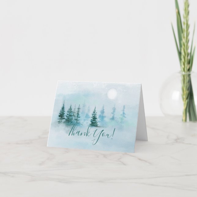 Vinter Wonderland Shower - tackkort (Framsida)