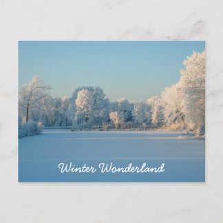 Vinter Wonderland Snö Ligcape Photo Postcard Vykort