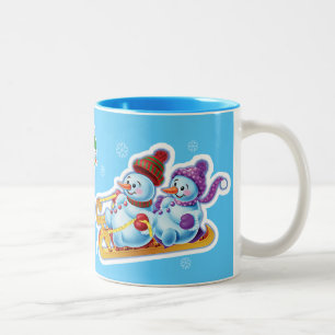 Vinter Wonderland snö People mugg