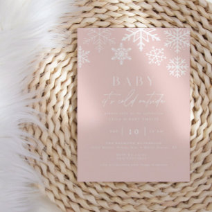 Vinter Wonderland Snowflake Girl Baby Shower Inbjudningar