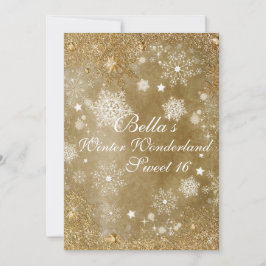 Vinter Wonderland Snowflake Party-inbjudningar Inbjudningar