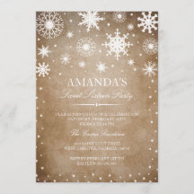 Vinter Wonderland Sweet 16-inbjudan