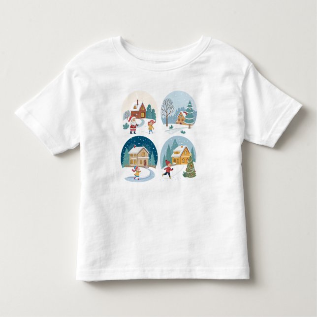 Vinter Wonderland T shirt. T Shirt (Framsida)