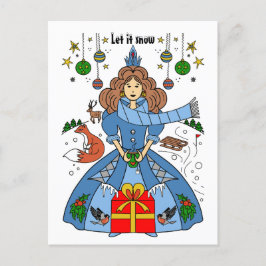 Vinter Wonderland till jul Vykort