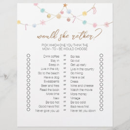 Vinter Wonderland Two-Side Bingo Baby Shower Games