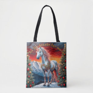 Vinter Wonderland Unicorn: Festive jultomte Tygkasse