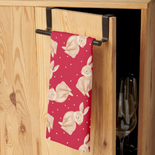 Vinter Wonderland Woodland Animals Jul Kökshandduk