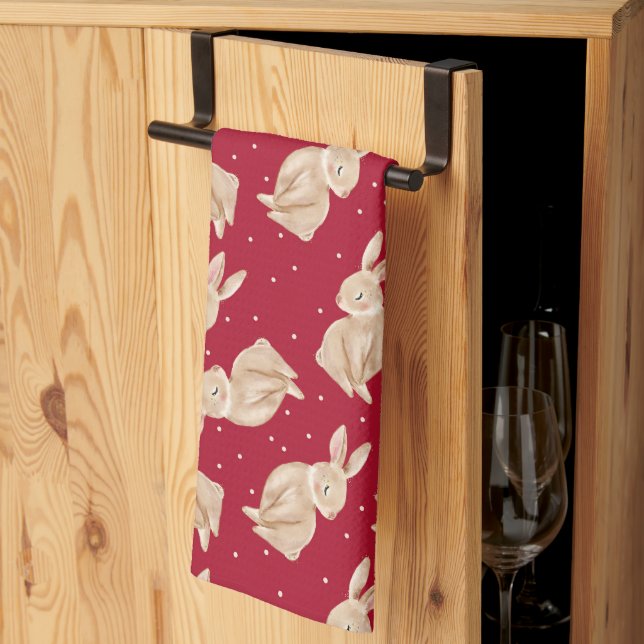 Vinter Wonderland Woodland Animals Jul Kökshandduk (Thirds Fold)