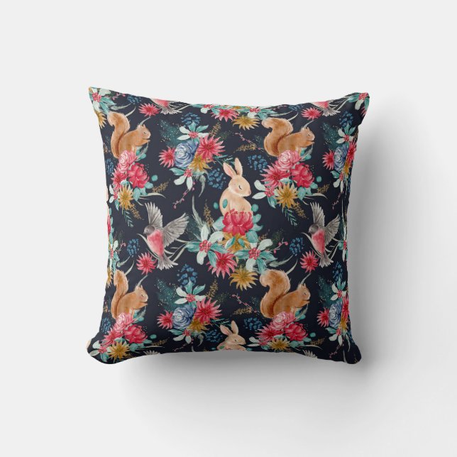 Vinter Wonderland Woodland Animals Jul Kudde (Framsida)