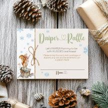 Vinter Woodland Animals Baby Shower Diaper Raffle
