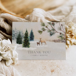 Vinter Woodland Baby Shower Tack Kort