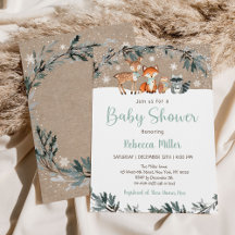 Vinter Woodland Greenery Baby Shower