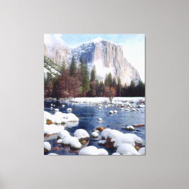 Vinter Yosemite National Park Canvastryck (Framsida)
