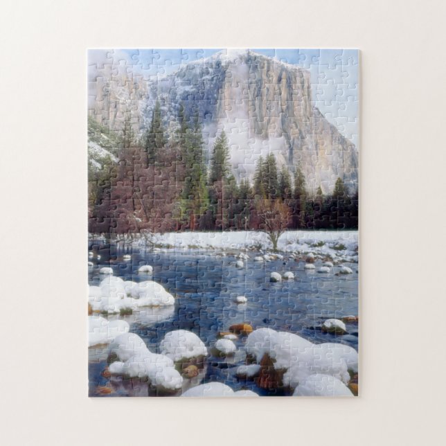 Vinter Yosemite National Park Pussel (Vertikal)