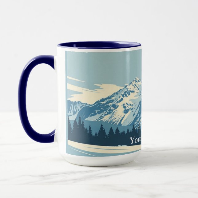 Vinter Yosemite Valley: Retro Nationalpark Mugg (Vänster)