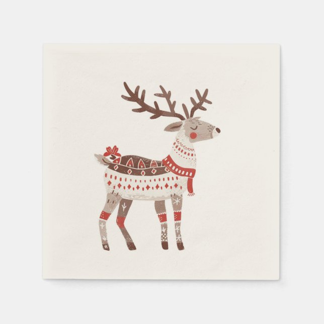 Vinter, Yule och julklackor Pappersservett (Framsidan)