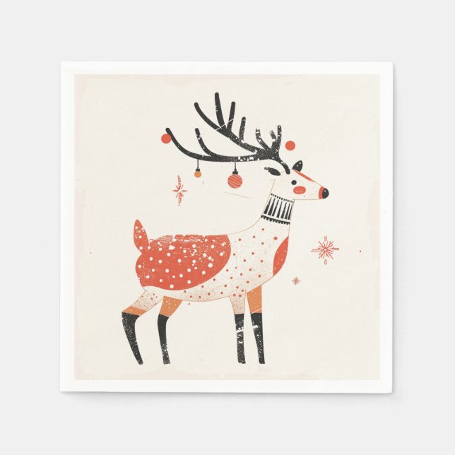 Vinter, Yule och julklackor Pappersservett (Framsidan)