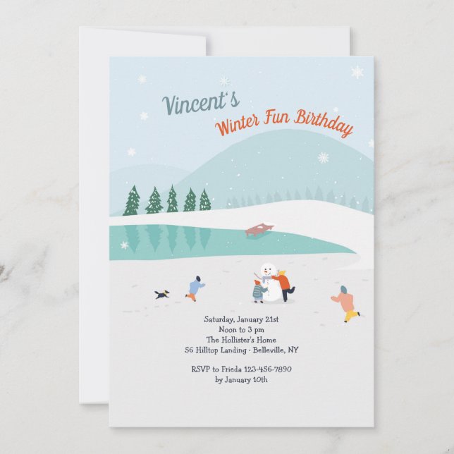 Vinteraktiviteter Inbjudan (Framsida)