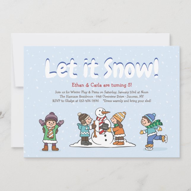 Vinteraktivitetsinbjudan Inbjudningar (Framsida)