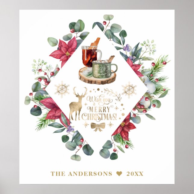 Vinterandeskript Önskar dig en God jul Poster (Framsidan)