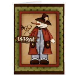 Vinterårsäsong Snowfolk Snögubbe-hälsningskort 5 Hälsningskort