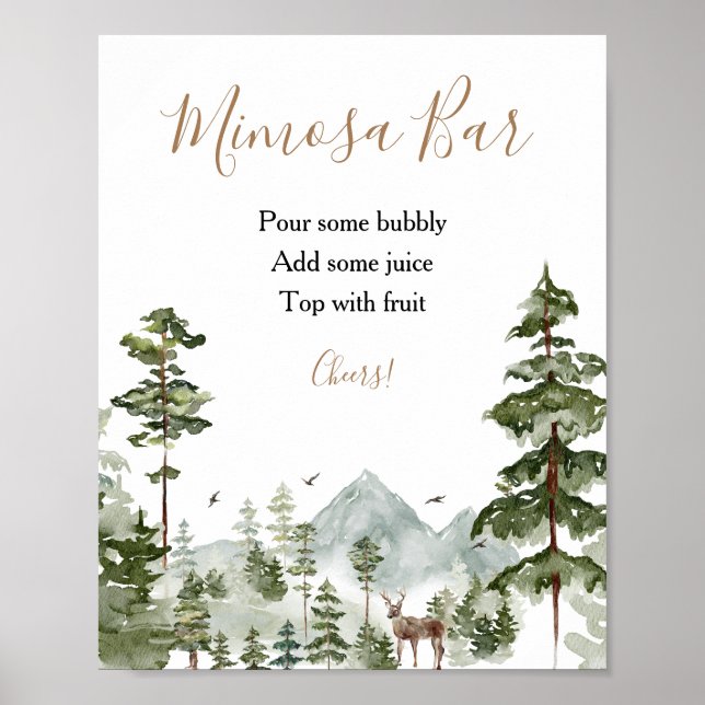 Vinteräventyr väntar par bad Mimosa Bar Poster (Framsidan)