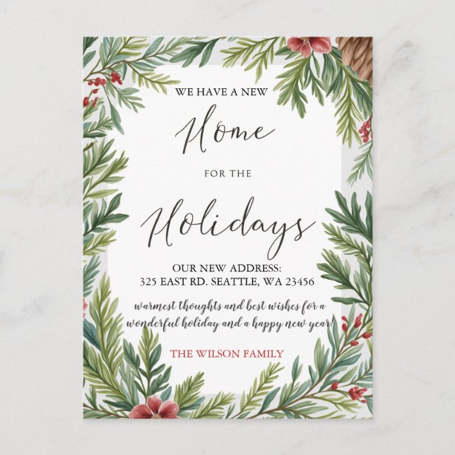 Vinteravskiljning - ny Flytta för Helgdag hemma Vykort (Framsida)