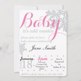 Vinterbaby shower inbjudningar