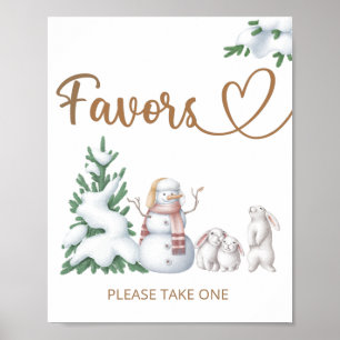 Vinterbabydusch Favorittecken Poster