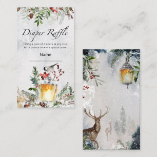 Vinterbabyduschdagerraffel biljett tilläggskort