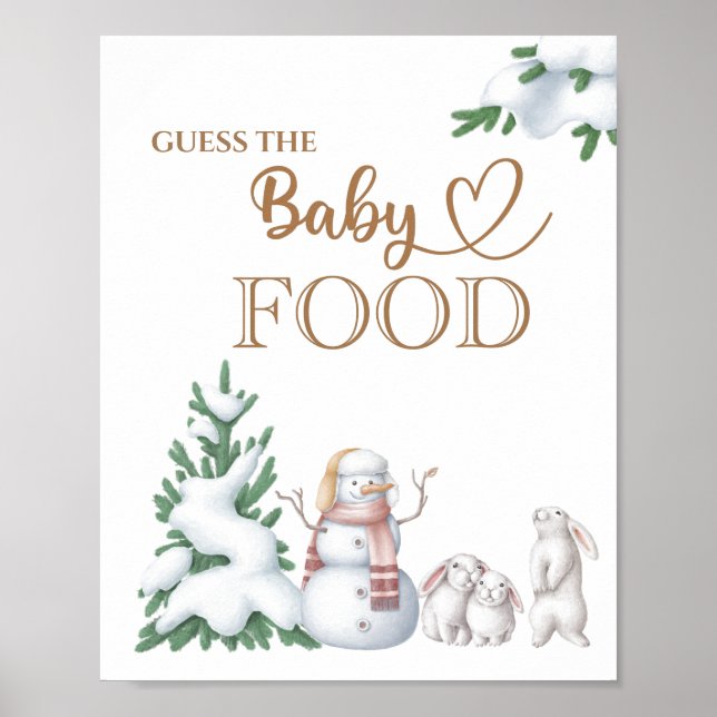 Vinterbabyduschen "Gissa Baby Food" Poster (Framsidan)