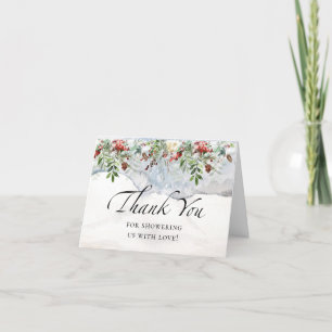 Vinterbabyskor. Baby är kallet utanför Tack Kort