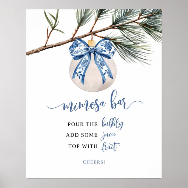 Vinterbåge Chinoiserie Mimosa Bar Affisch (Framsidan)