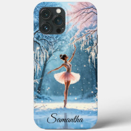 Vinterbalett isdans frostig skogsvy