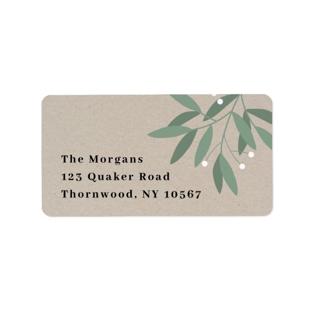 Vinterbär Adressetikett (Framsidan)