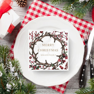 Vinterbär Julkrans God Jul Pappersservett