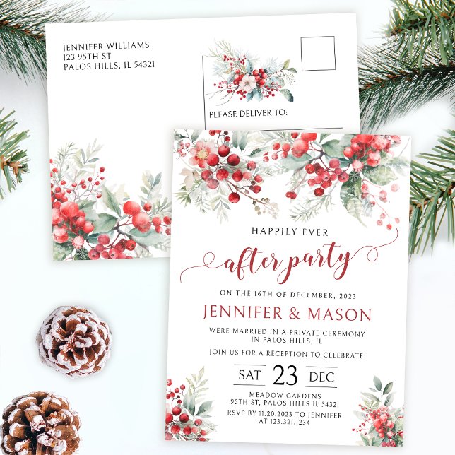 Vinterbär lyckliga efter party vykort (Skapare uppladdad)