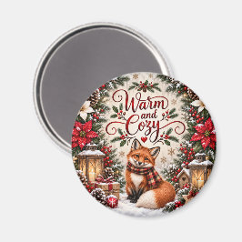 Vinterbär Tallkottar Räf Illustration Magnet