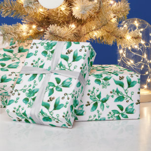 Vinterbär Vintergrönska Modern Jul Presentpapper