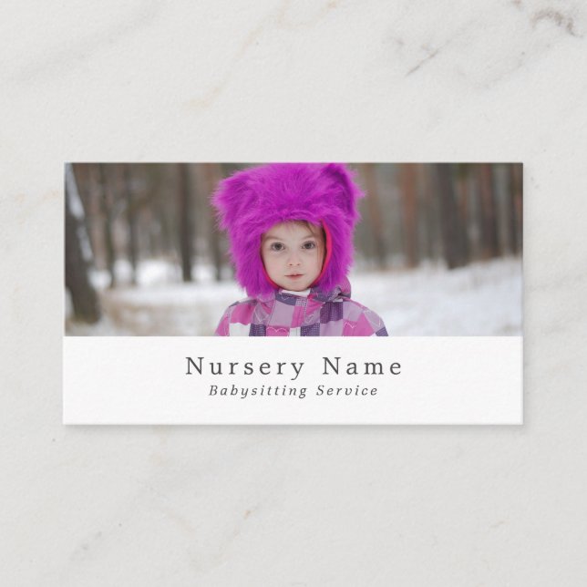 Vinterbarn, Babyvvakt, Daycare, Nursery Visitkort (Framsida)