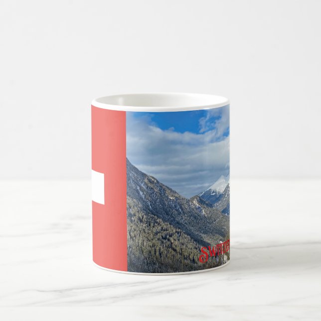 Vinterberg i Schweiz Kaffemugg (Center)