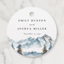 Vinterbergen Gräs Träd Bröllop Gåvor Etiketter