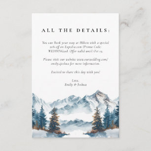 Vinterbergen Gräs Träd Bröllop Tilläggskort