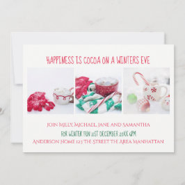 Vinterbergen Party Kakao Snö Kakao Inbjudan jul